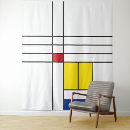 Tapiz Diseño de arte moderno Mondrian II Minimalista De