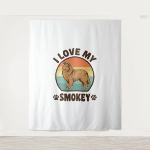 Tapiz Diseño de camiseta vintage puesta de sol Smokey Sh