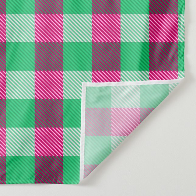 Tapiz Diseño de cheques de Gingham verde rosa (Subido por el creador)