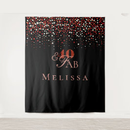 Tapiz Diseño de confeti para el cumpleaños número 40 (40