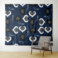 Diseño de corazones azules
