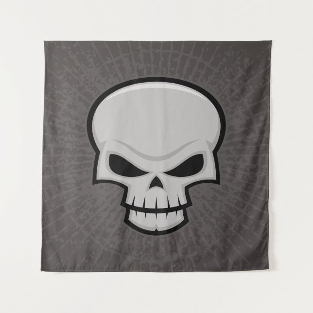 Tapiz Diseño de cráneo malvado (Anverso)