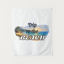 Tapiz Diseño de Escape de Puesta de Sol Tropical en la P