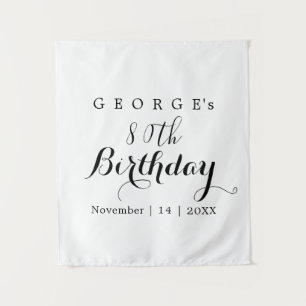 Tapiz Diseño de fiesta de cumpleaños de tipografía minim
