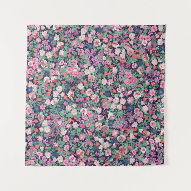 Tapiz Diseño de flores de primavera. Patrón floral sin f (Anverso)