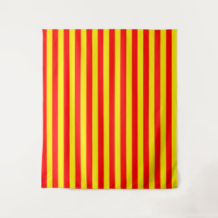 Tapiz Diseño de franjas rojas y amarillas
