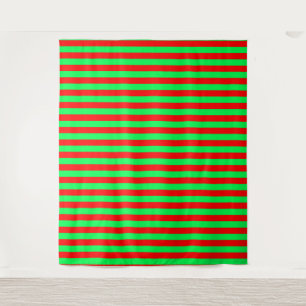 Tapiz Diseño de franjas rojas y verdes