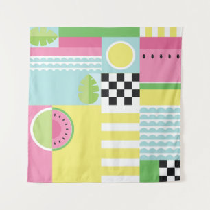 Tapiz Diseño de frutas de verano, mosaico colorido