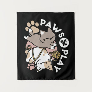 Tapiz Diseño de Gatos Adorables y Juguetones – Arte Dive