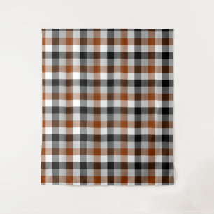 Tapiz Diseño de Gingham Black Twill Gingham
