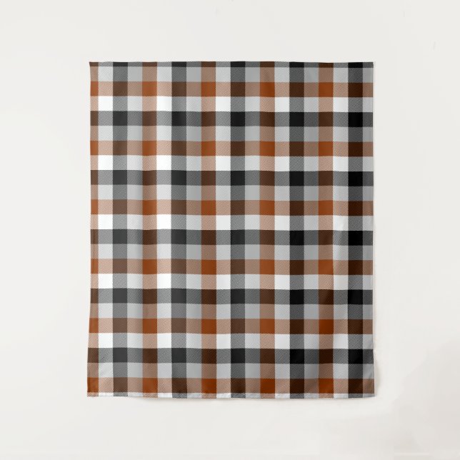 Tapiz Diseño de Gingham Black Twill Gingham (Anverso)
