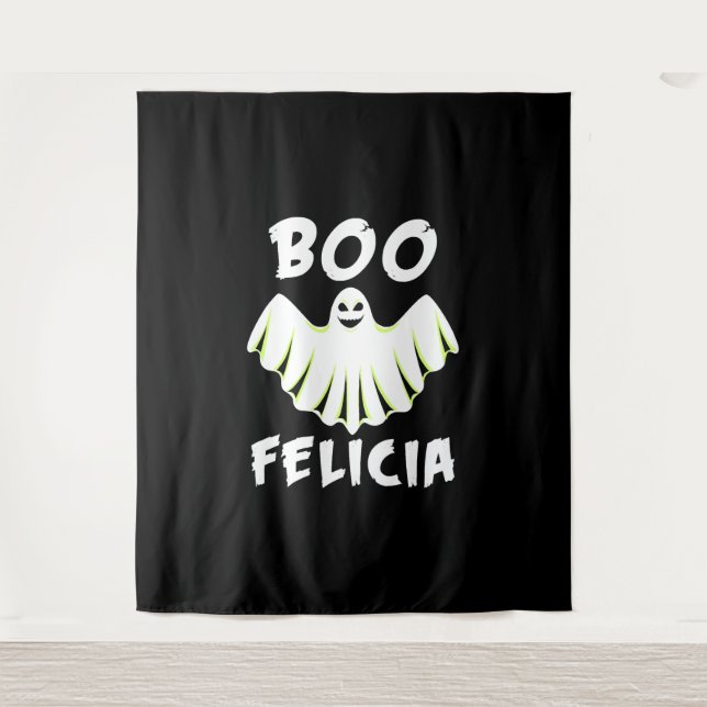 Tapiz Diseño de Halloween en Boo Felicia (Anverso)