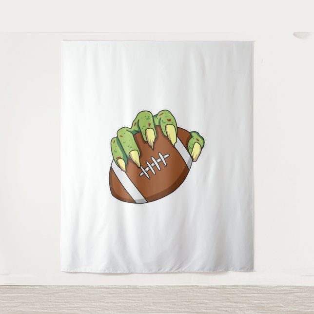 Tapiz Diseño de Halloween para aficionados al fútbol (Anverso)