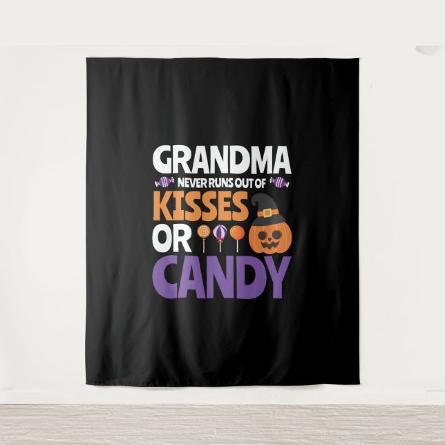 Tapiz Diseño de Halloween para los amantes de la abuela (Anverso)