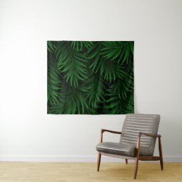 Tapiz Diseño de hojas de palma tropicales exuberantes