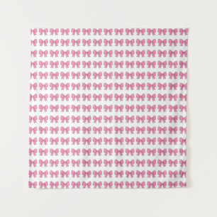 Tapiz Diseño de lazo rosa lindo – Lazo Kawaii femenino