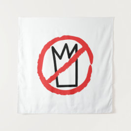 Tapiz diseño de logo de manifestación sin reyes