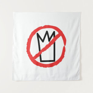 Tapiz diseño de logo de manifestación sin reyes