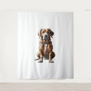 Tapiz diseño de logotipo perro camiseta