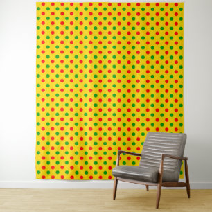 Tapiz Diseño de lunares amarillos rojos y verdes