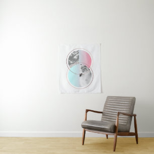 Tapiz Diseño de mármol geométrico de Scandi