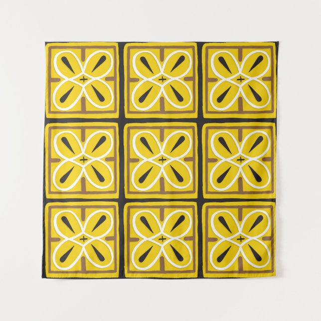 Tapiz Diseño de mosaicos ornamentales vintage (Anverso)