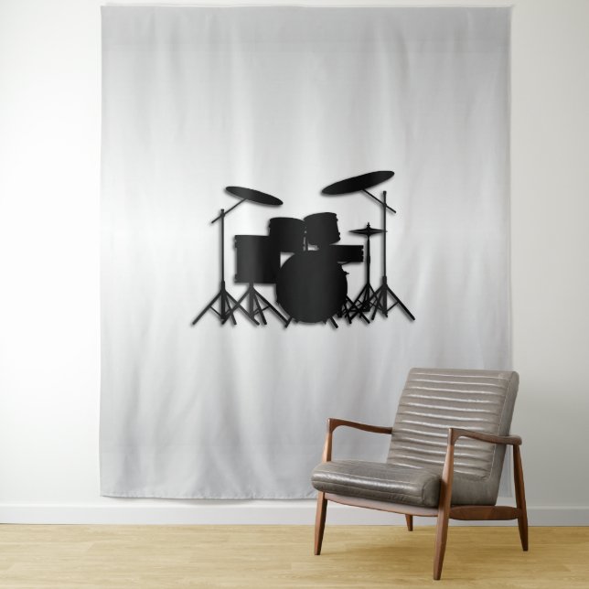 Tapiz Diseño de música de batería (In situ)
