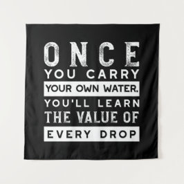 Tapiz Diseño de oferta de sabiduría - Valor de cada gota