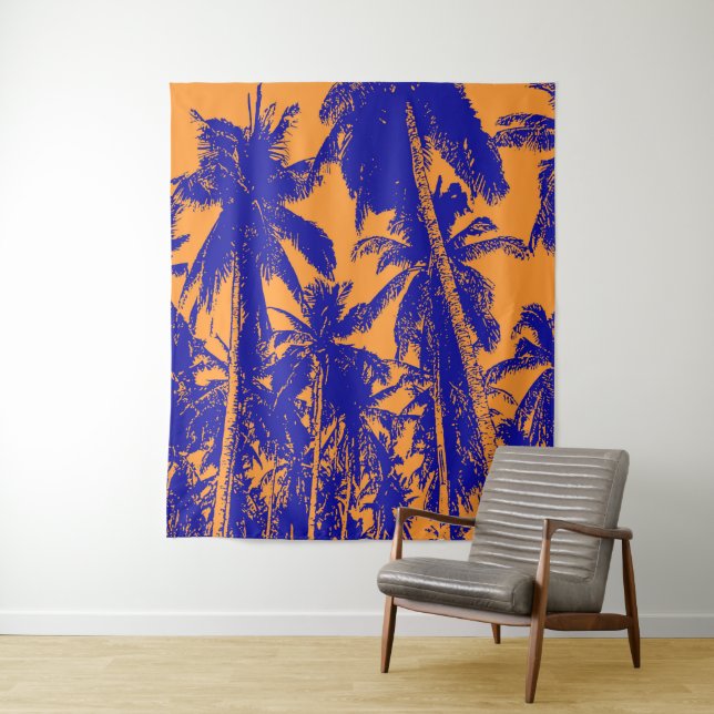 Tapiz Diseño de palmeras gráficas (In situ)