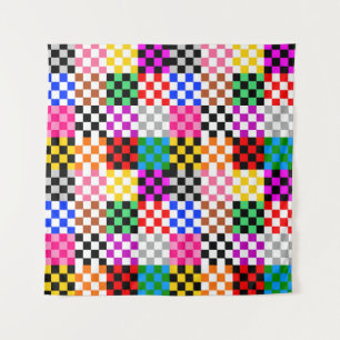 Tapiz Diseño de Patrón de Parche Mosaico Colorido