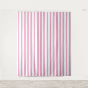 Tapiz Diseño de Patrón de Raya Vertical Rosa Blanco