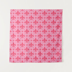 Tapiz Diseño de patrones de flor rosado de lis