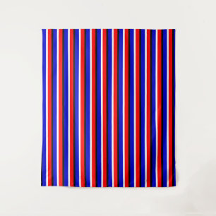 Tapiz Diseño de patrones de franjas azules rojas