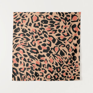 Tapiz Diseño de patrones de leopardo de época
