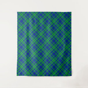 Tapiz Diseño De Patrones De Placas De Tartán Verde Sobre
