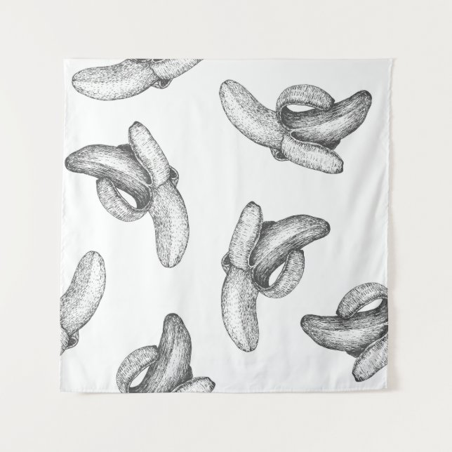 Tapiz Diseño de patrones impecable o fondo con plátano. (Anverso)