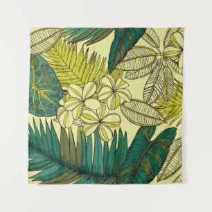 Tapiz Diseño de patrones tropicales vintage. Wallpap de