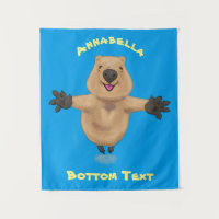 Diseño de personalizados de quokka saltando feliz