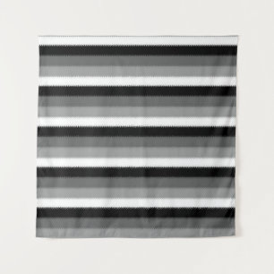 Tapiz Diseño de rayas blancas negras