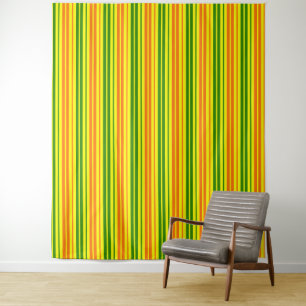 Tapiz Diseño de rayas verticales naranja amarillo verde 
