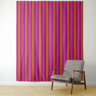 Tapiz Diseño de rayas verticales rosa púrpura naranja