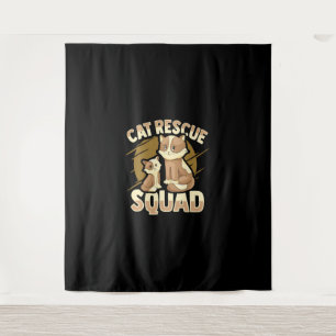 Tapiz Diseño de rescate de gatos de rescate animal para