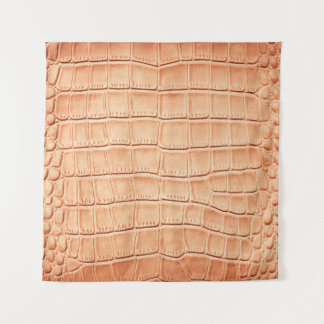 Tapiz Diseño de textura de cuero reptil naranja