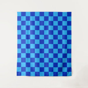 Tapiz Diseño de verificador azul claro y oscuro