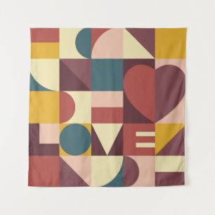 Tapiz Diseño del corazón de San Valentín, fondo abstract