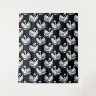 Tapiz Diseño del patrón de aves de cisne