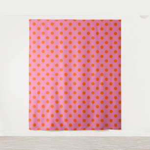 Tapiz Diseño Del Patrón De Puntos De Polka Rosa