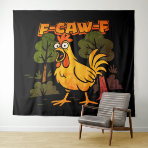 Tapiz Diseño Divertido de Pollo – Animal de Dibujos Anim