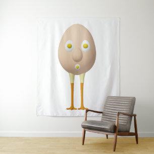 Tapiz Diseño divertido del personaje de huevo RG y RA