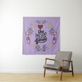 Tapiz Diseño femenino único con mensaje positivo